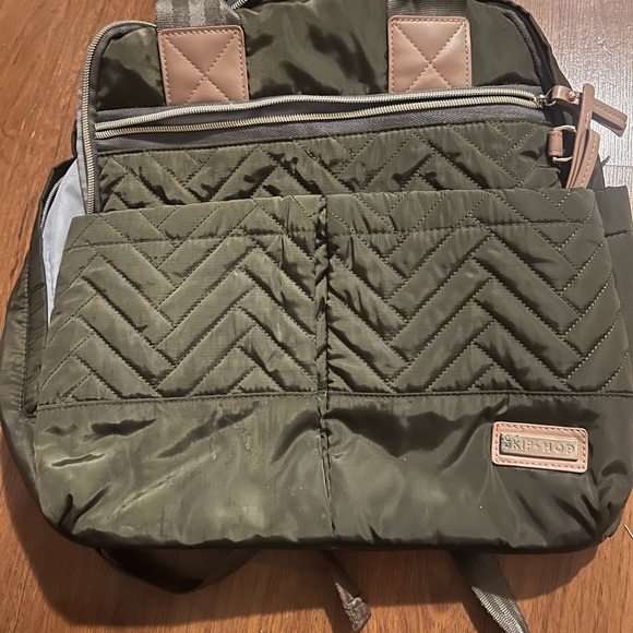 Skip Hop Handbags - Skip Hop Olive Quilted Baby Bag